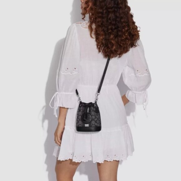 Coach Mini Dempsey Signature Bucket Satchel Crossbody Bag - Picture 5 of 6